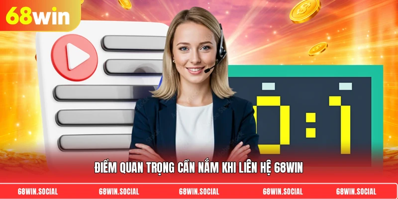 Điểm quan trọng cần nắm khi liên hệ 68WIN