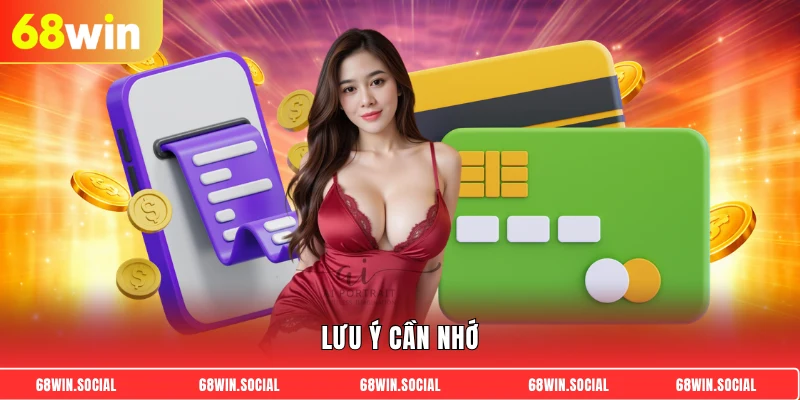 Lưu ý cần nhớ khi rút tiền 68win